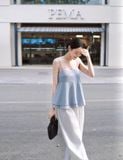  Blue Layered Dottie Top 