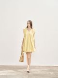 Yellow V-neck Bubble Dress 