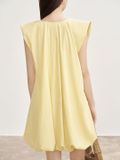  Yellow V-neck Bubble Dress 