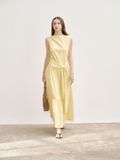  Yellow Tie-front Maxi Dress 