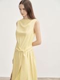  Yellow Tie-front Maxi Dress 
