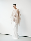  Brown Sheer Overlay Cape 