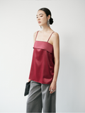  Red Fold-Over Cami Top 
