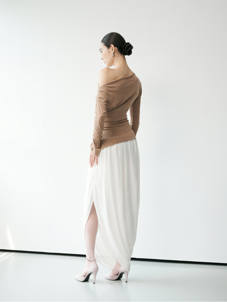  Asymmetric Draped Skirt 
