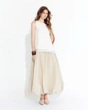  White Sleeveless Layered Top 