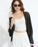  Black Sheer Jersey Cardigan 