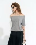  Boat Neck Jersey Top 