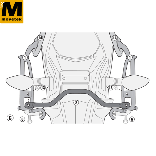 Khung hông Givi PL1142 Honda CB125F 15-20
