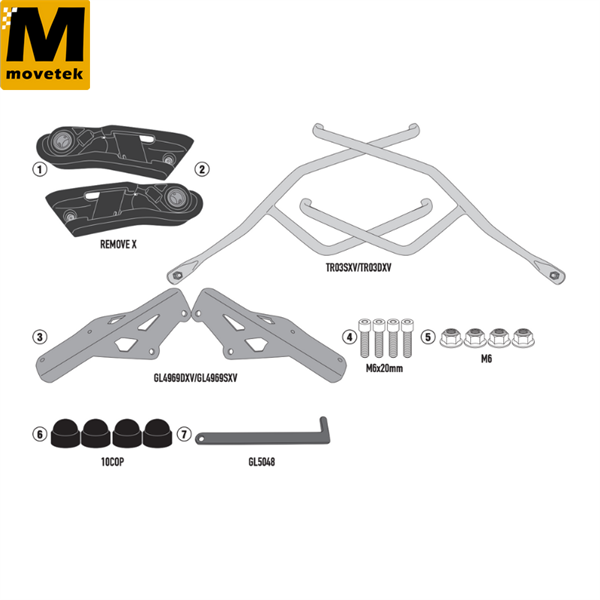 Khung hông gắn túi nhả nhanh Givi REMOVE-X TR6420 Triumph Speed Triple 1200 RS 21-22