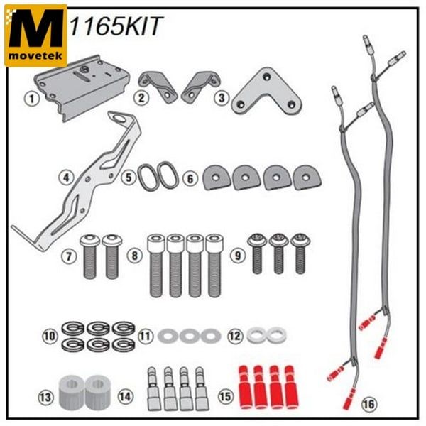 Bộ kit chuyên dụng Givi 1165KIT Honda CB1000R Plus 18