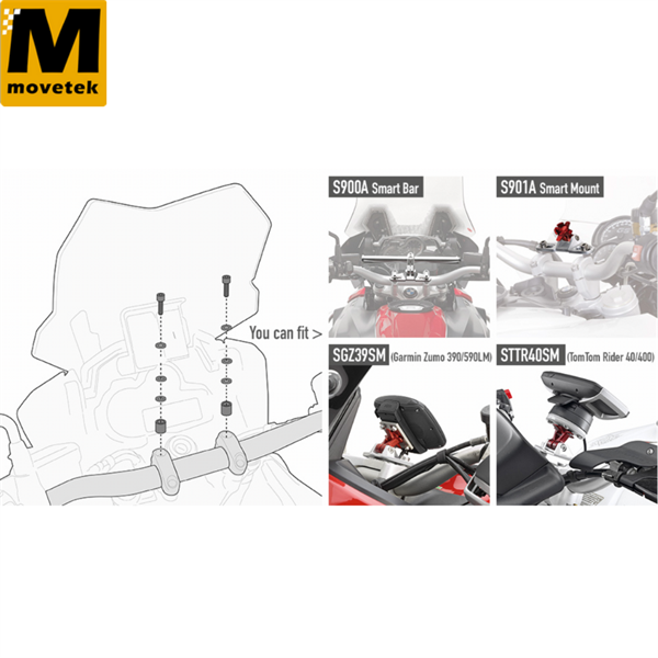 Bộ kit gắn phụ kiện Givi 04SKIT cho nhiều dòng xe