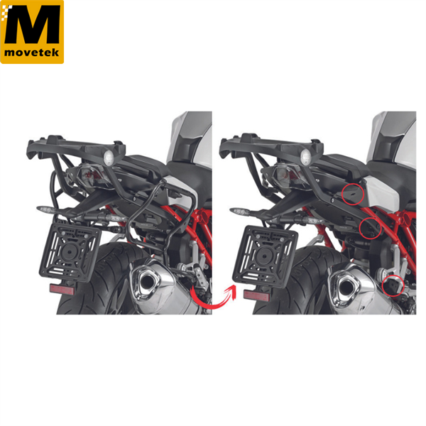 Khung hông Givi PLXR5117 cho thùng V35, V37 BMW R1200R, R1200RS 15-18, R1250R, R1250RS 19-22