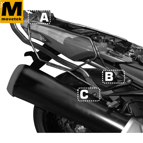 Khung hông gắn túi Givi TE4106 Kawasaki ZZR 1400 12-22