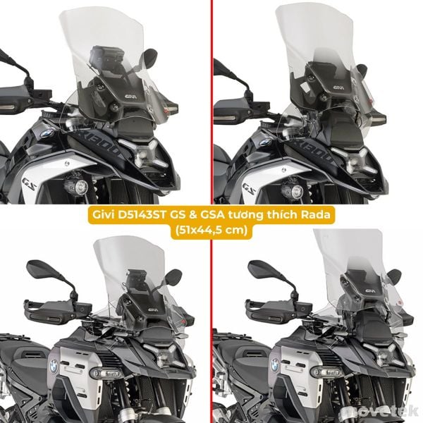 Kính chắn gió Givi D5143 BMW R1300 GS GSA