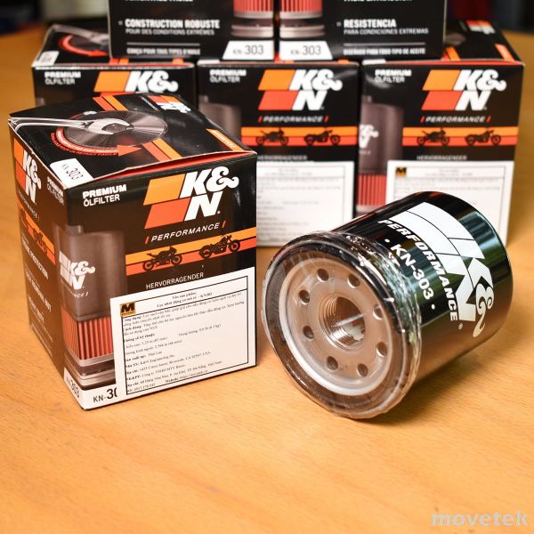 Lọc nhớt KN303 cho moto Kawasaki Honda