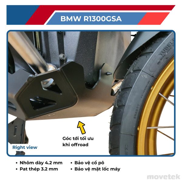 Mỏ cày bảo vệ gầm Givi RP5143 cho BMW R 1300GS 1300GSA
