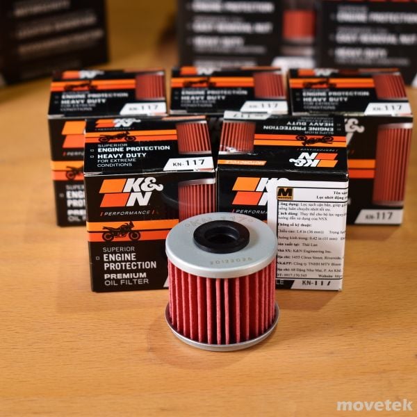 Lọc nhớt động cơ moto KN117 Honda Africa Twin MSX Forza Goldwing Rebel SuperCup X-Adv