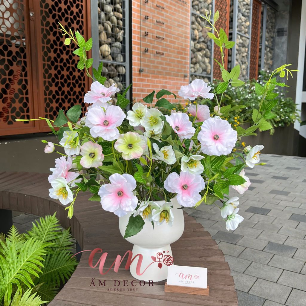 BÌNH HOA BLUSH PEONY BUTTERFLY