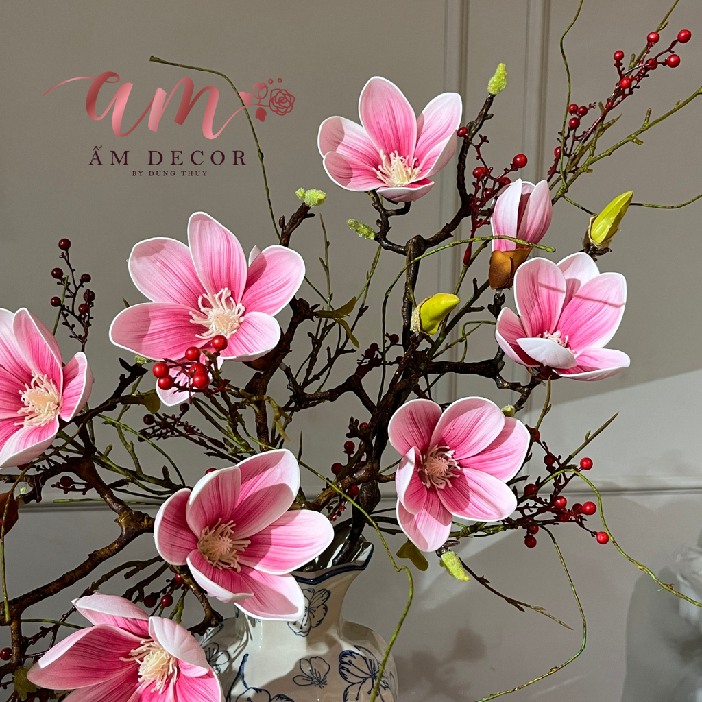 BÌNH HOA MAGNOLIA ROSÉE