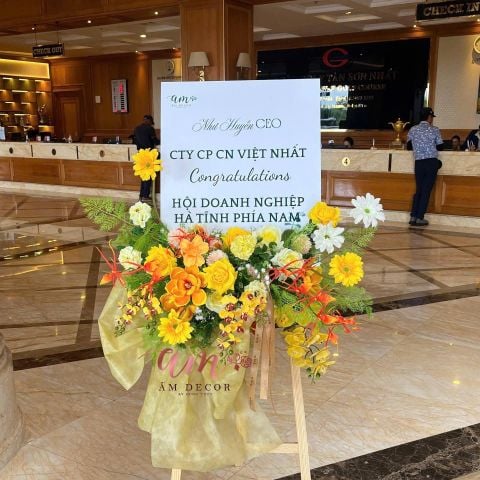  TRANG TRÍ BANNER HOA CHÚC MỪNG BN004 