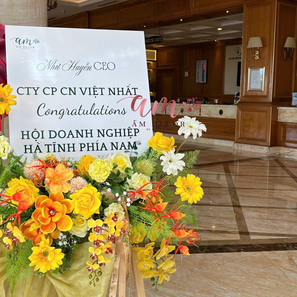 TRANG TRÍ BANNER HOA CHÚC MỪNG BN004