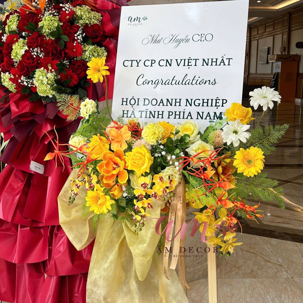 TRANG TRÍ BANNER HOA CHÚC MỪNG BN004