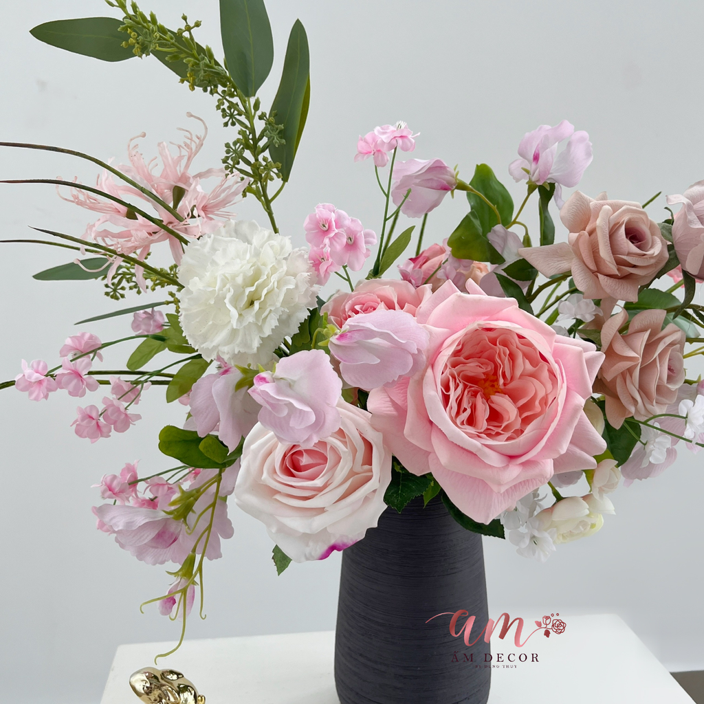 BÌNH HOA MOIRÉ ROSE