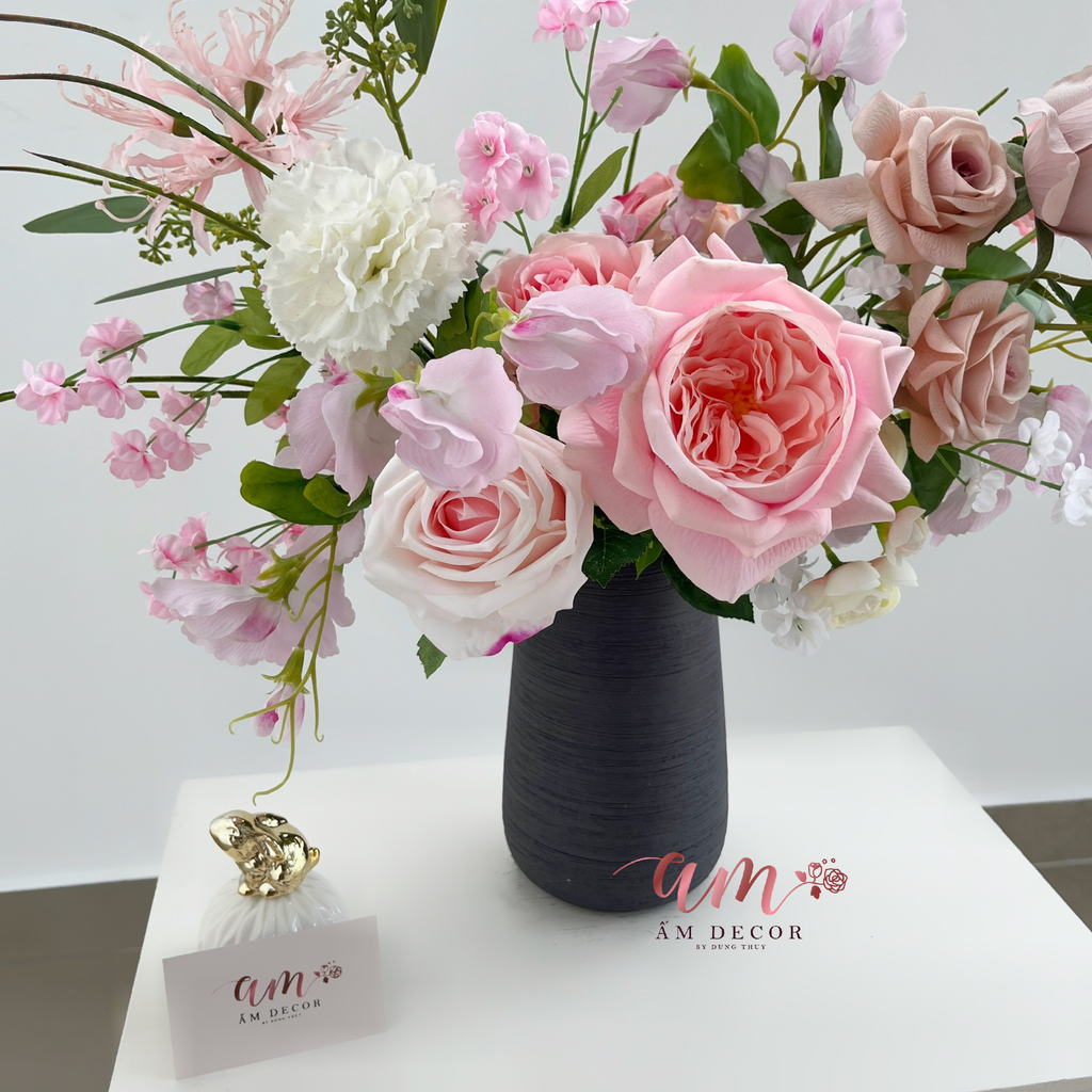 BÌNH HOA MOIRÉ ROSE