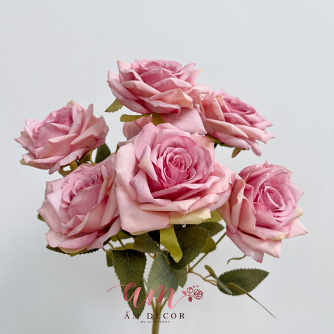  CHÙM HOA HỒNG CÁNH NHỌN (Hồng đậm) 