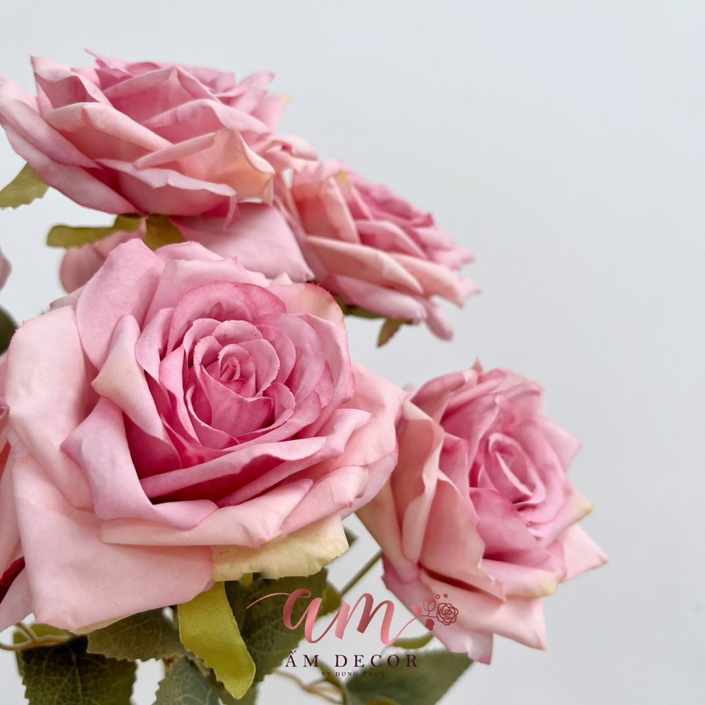 CHÙM HOA HỒNG CÁNH NHỌN (Hồng đậm)