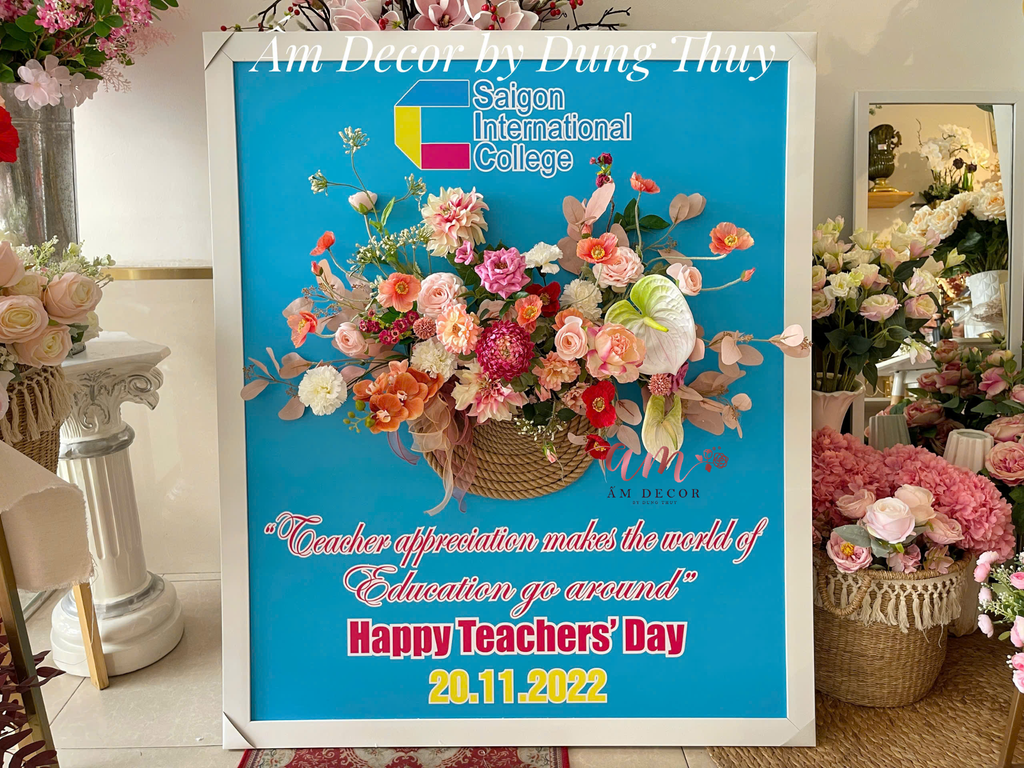 BANNER HOA TRANG TRÍ TEACHERS' DAY