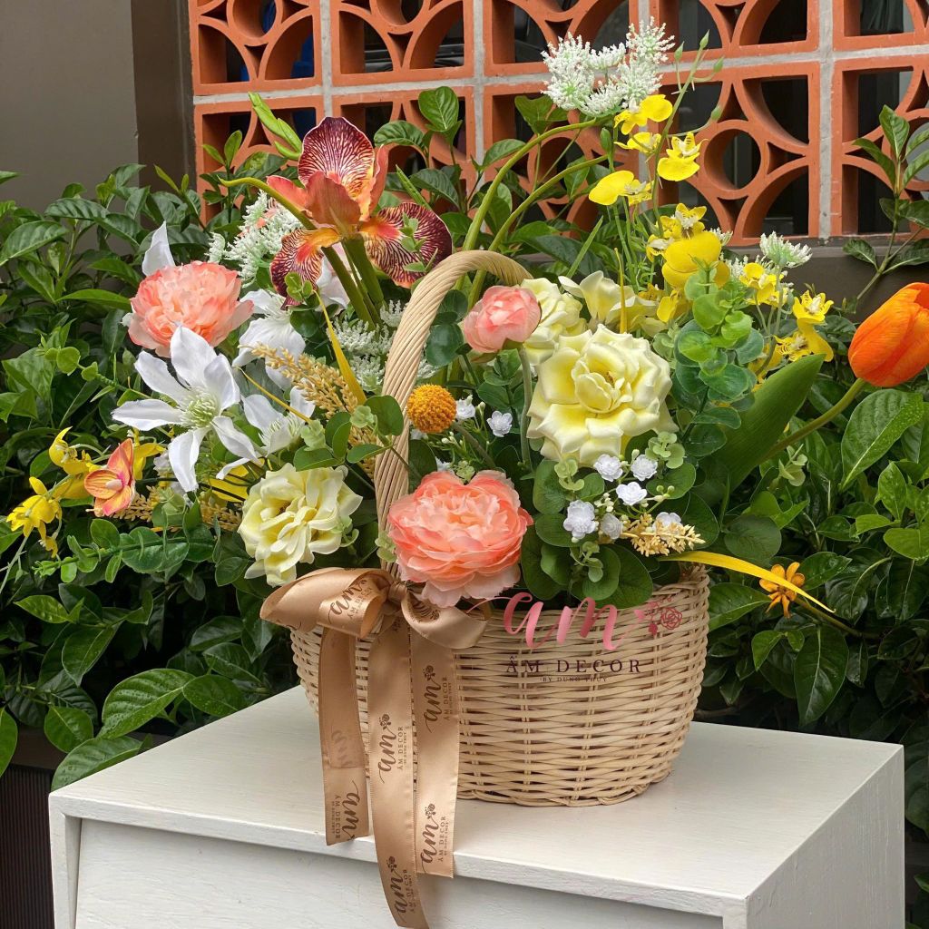 Giỏ Hoa Coral Bloom