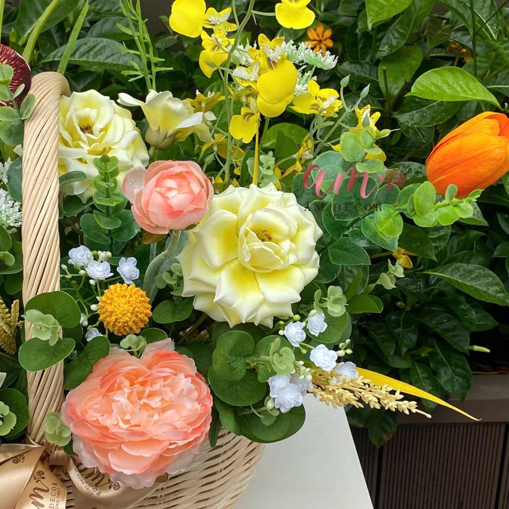 Giỏ Hoa Coral Bloom