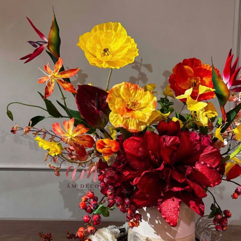  BÌNH HOA AMBER FLAME 