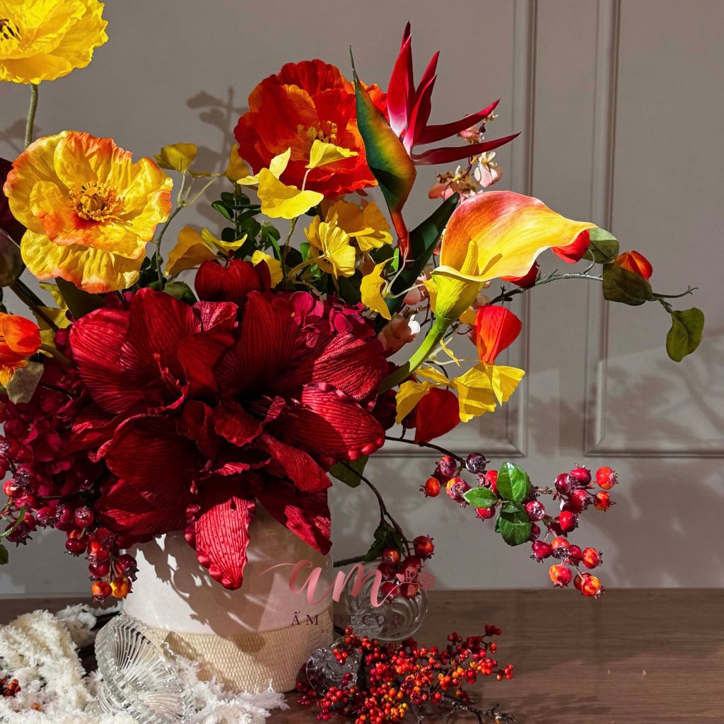 BÌNH HOA FLAME AMBER