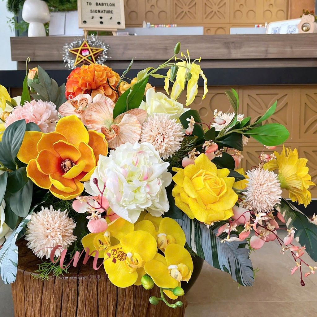 DẢI HOA BÀN HỌP BH064