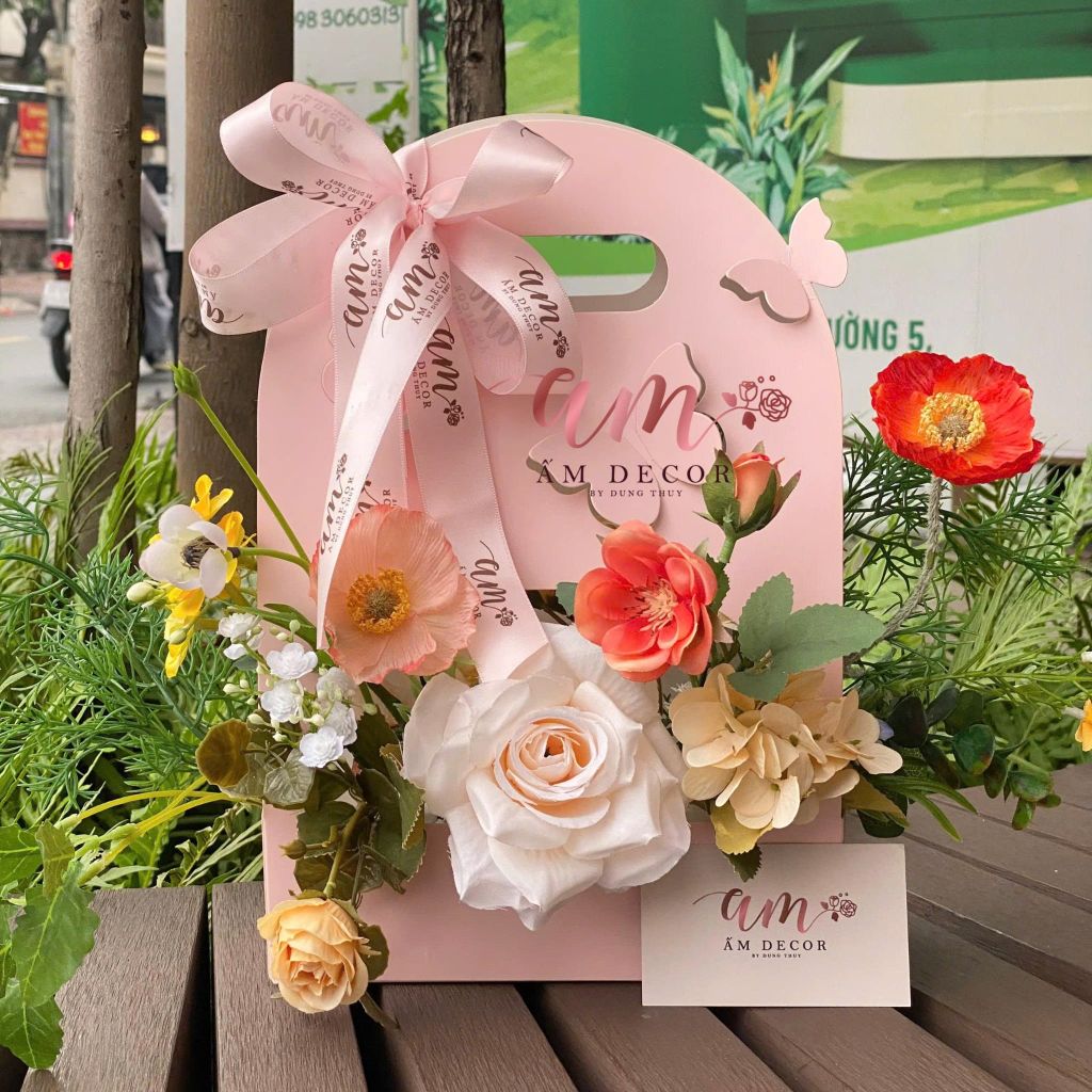 Giỏ Hoa Aurora Peach