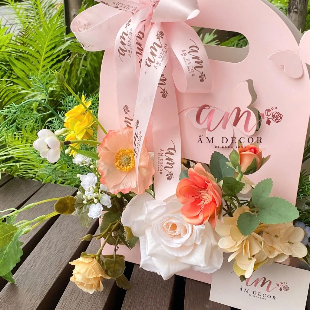 Giỏ Hoa Aurora Peach