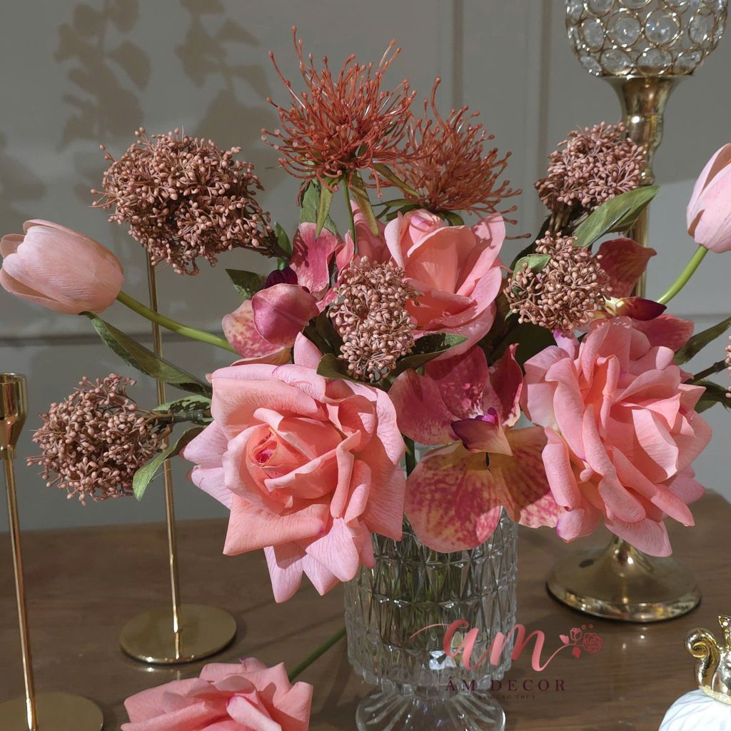 BÌNH HOA AURA PEACH