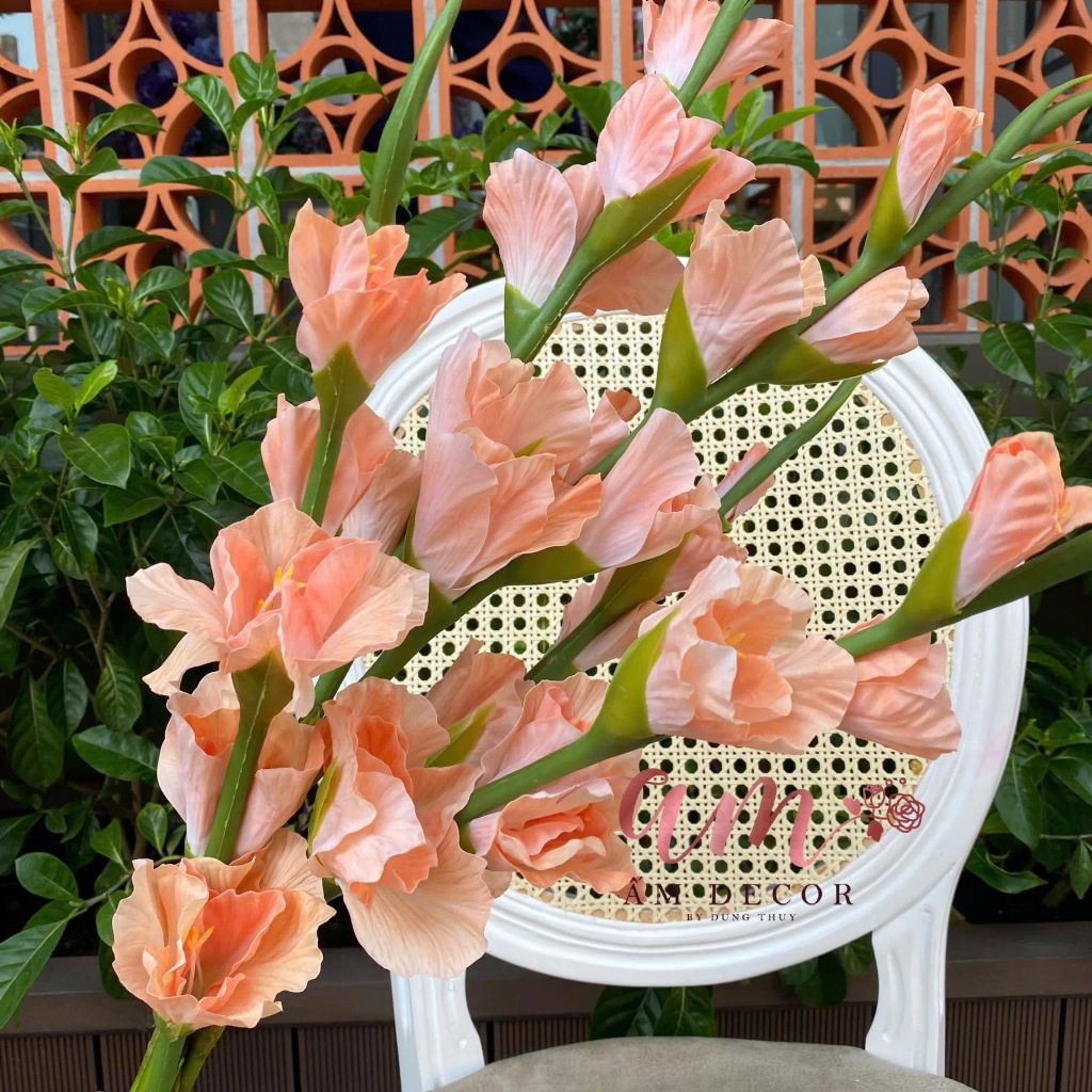 CÀNH HOA LAY ƠN LỤA ẨM (Cam)