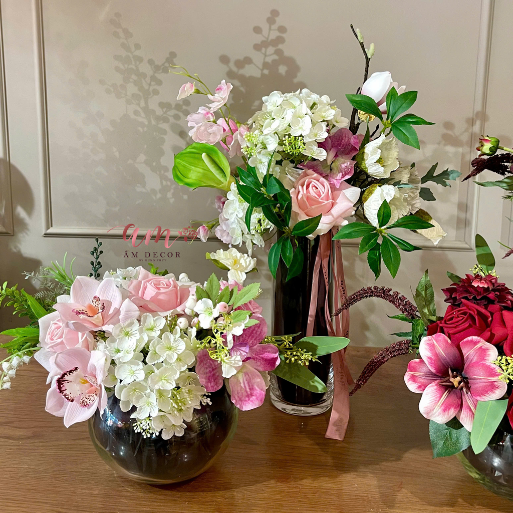 SET 2 BÌNH HOA BABLE PINK