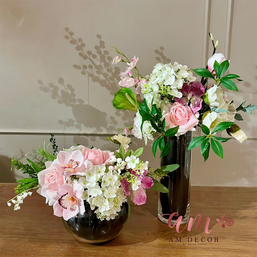 SET 2 BÌNH HOA BABLE PINK