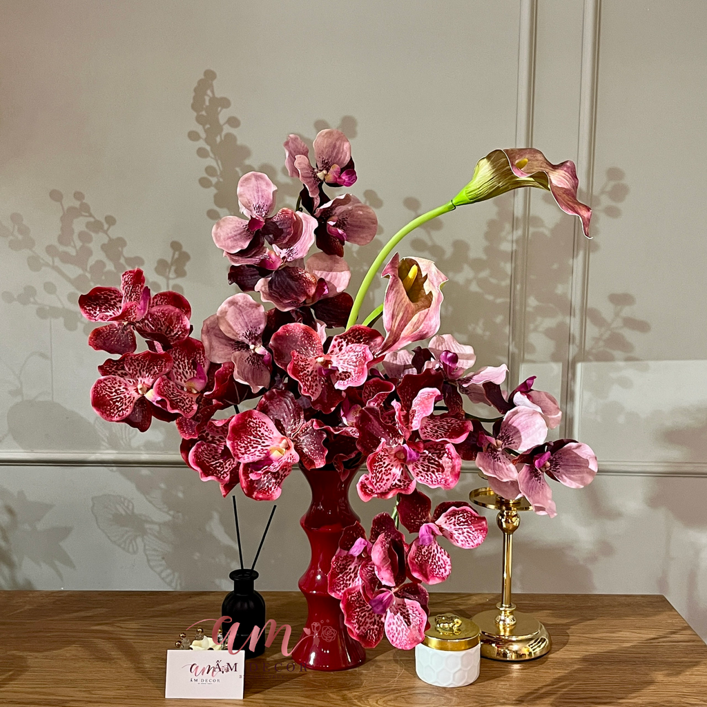 BÌNH HOA ASCARLET ORCHID ELEGANCE