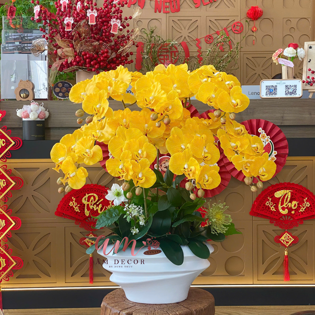 BÌNH HOA ALIGHT LEMONADE ORCHID