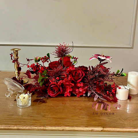  DẢI HOA ĐỂ BÀN SCARLET RESTAURANT 