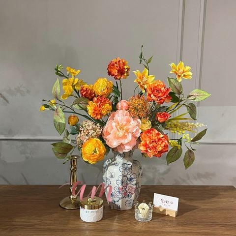  BÌNH HOA BURNT ORANGE LUXE 