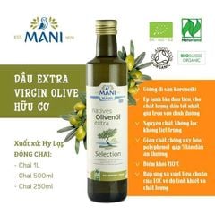 Dầu Olive Hữu Cơ Hy Lạp (500ml)