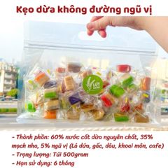 Kẹo Dừa Mạch Nha Ngũ Vị (500gr)