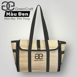 Túi Cói Chiếu Gập Green Craft,Túi Xách Thủ Công, Đi Biển, Đi Chợ, Đi Làm