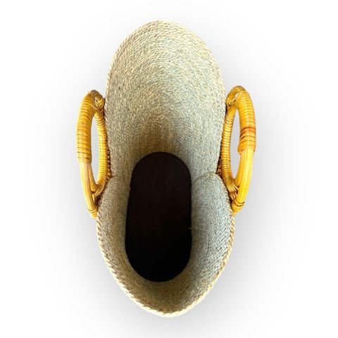 Túi Cói Thủ Công Cao Cấp , Chất Liệu Cỏ Bàng Tự Nhiên, Thiết Kế Sang Trọng, Mã 0053 Green Craft